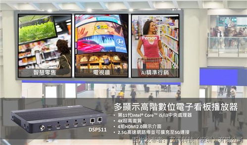 艾訊科技DSP511 4K數字廣告牌播放器憑借2.5G超快網速，重塑高效廣告發布新標桿